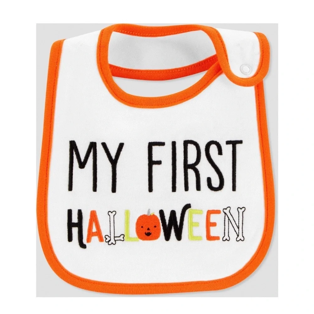 My First Halloween Bib NWT